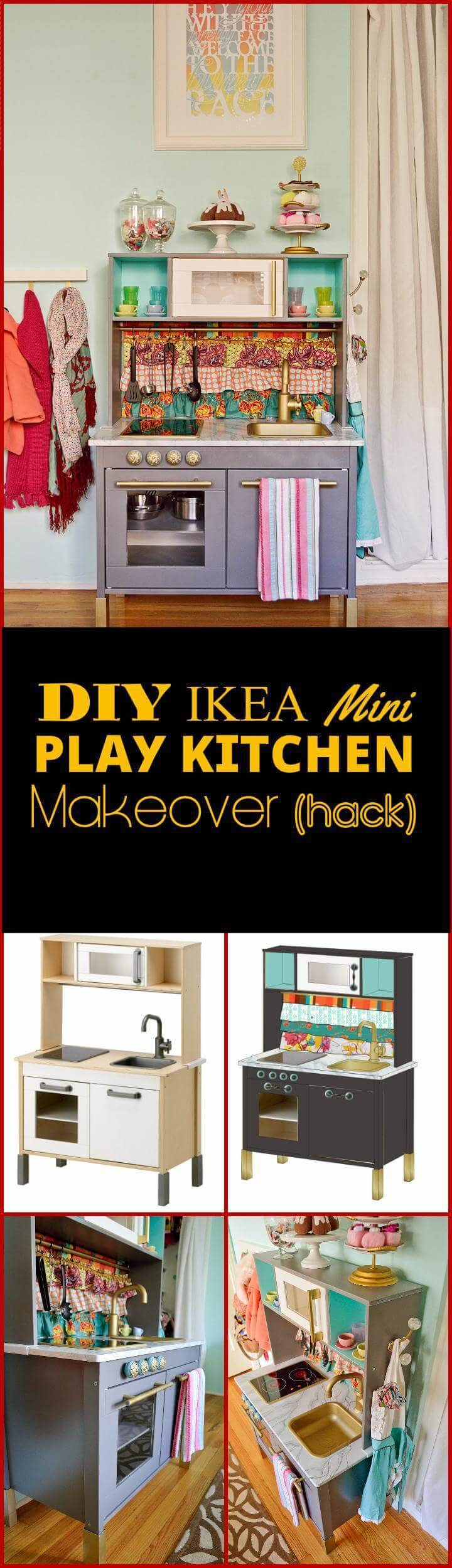 DIY ikea hack mini play kitchen